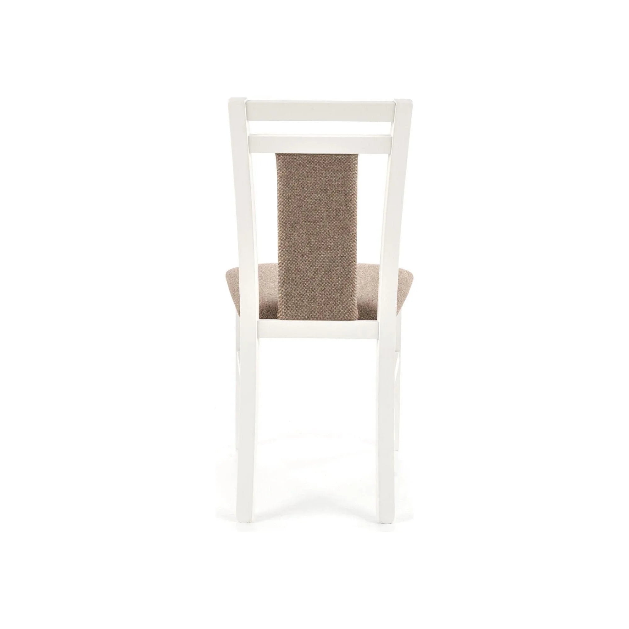Scaun HUBERT 8, bej/alb, stofa clasica/lemn de fag, 45x51x90 cm