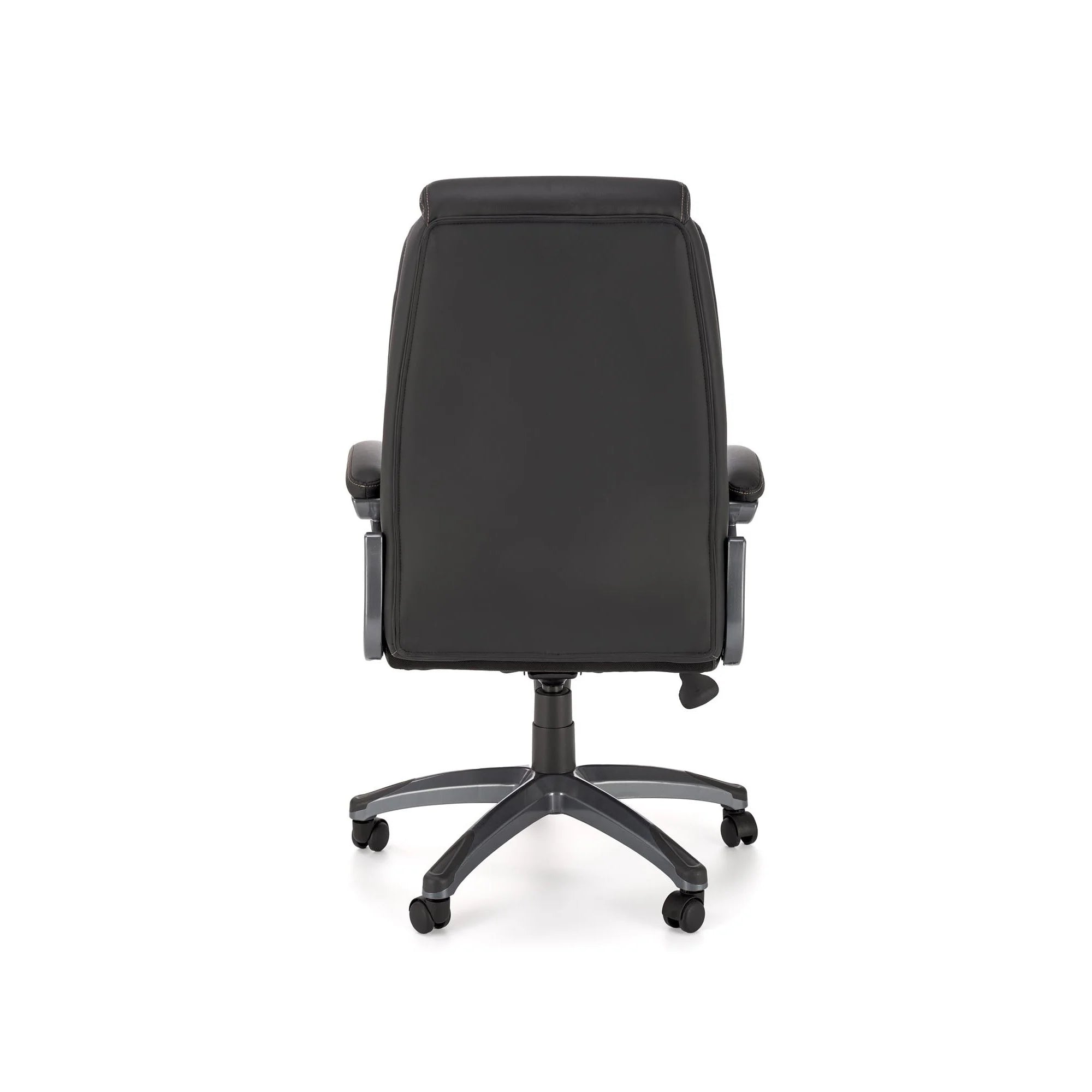 Scaun birou STEVEN, negru/gri, piele ecologica/panza, 65x70x111/119 cm