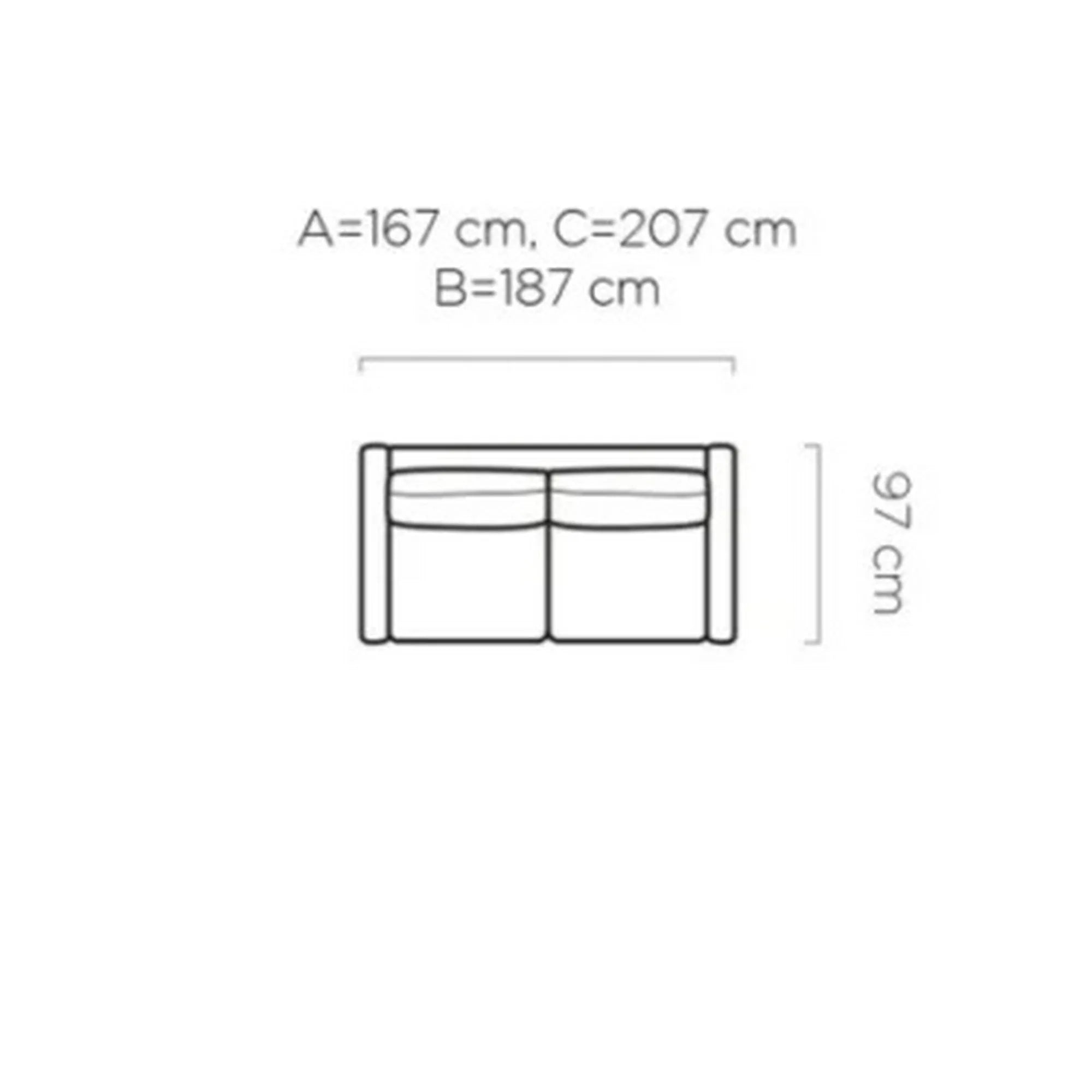 Canapea Tino extensibila 140, personalizabil materiale gama Premium, 187x97x84 cm