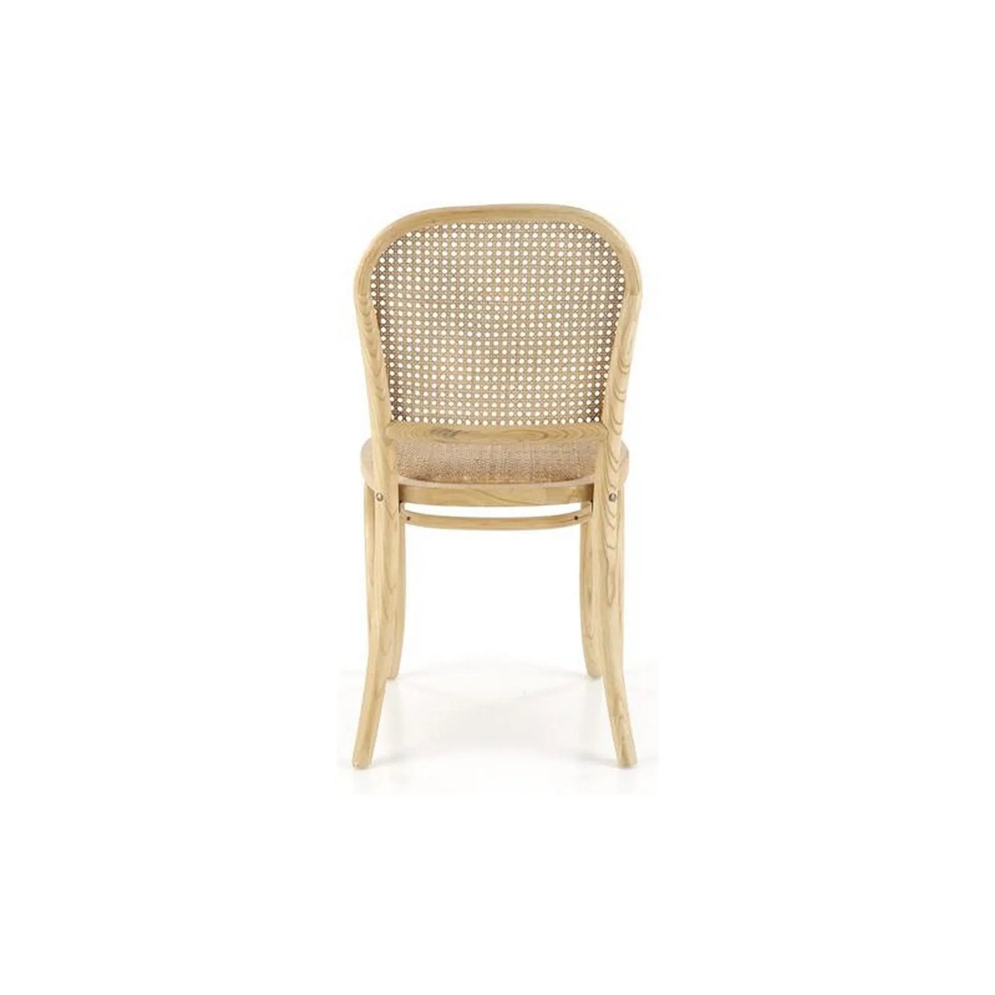 Scaun K502, stejar, ratan natural/lemn, 45x50x89 cm