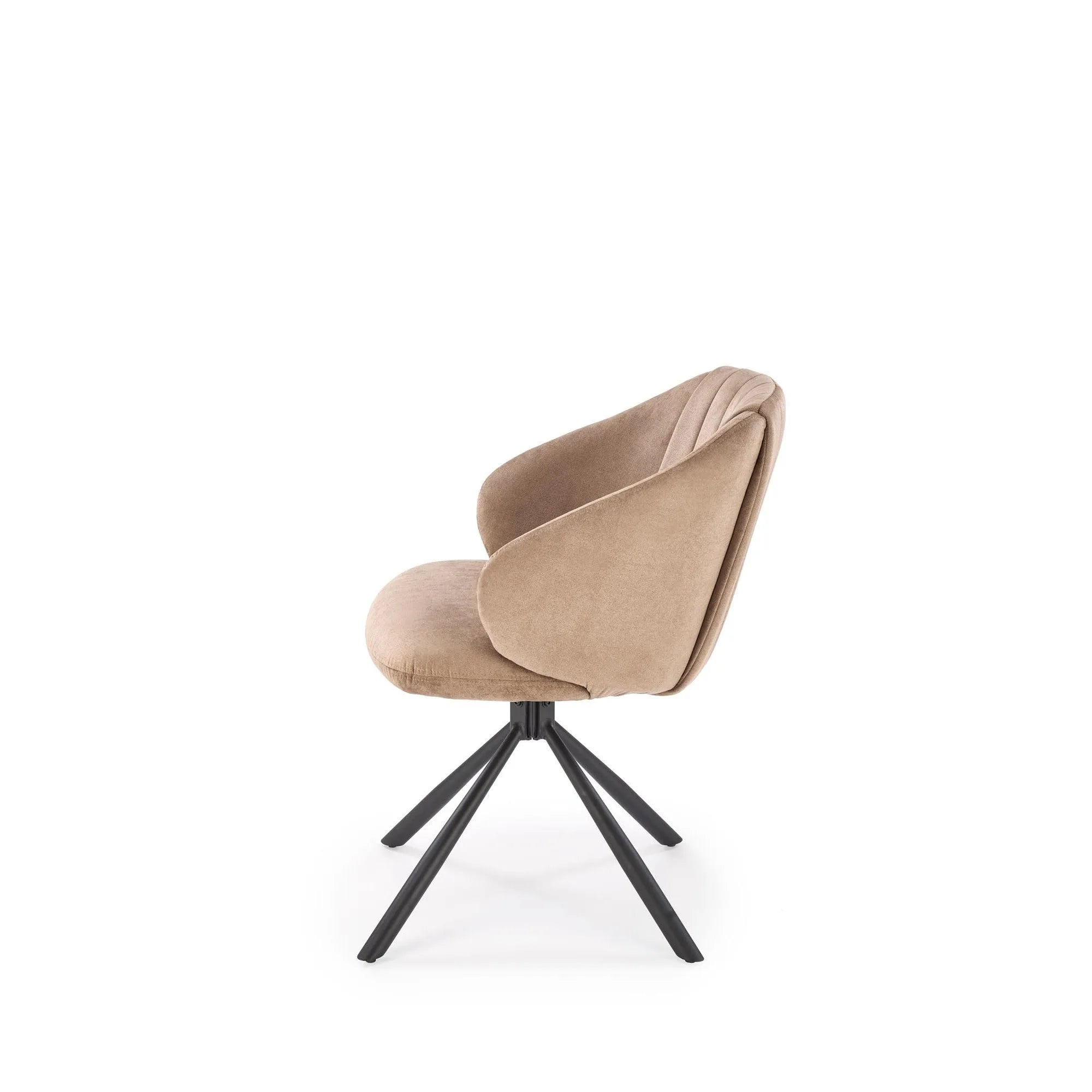 Scaun rotativ K533, cappuccino/negru, stofa clasica/metal, 57x60x80 cm