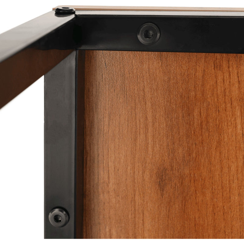 Consola KALISTO, negru/stejar laminat/metal, 100x35x80 cm