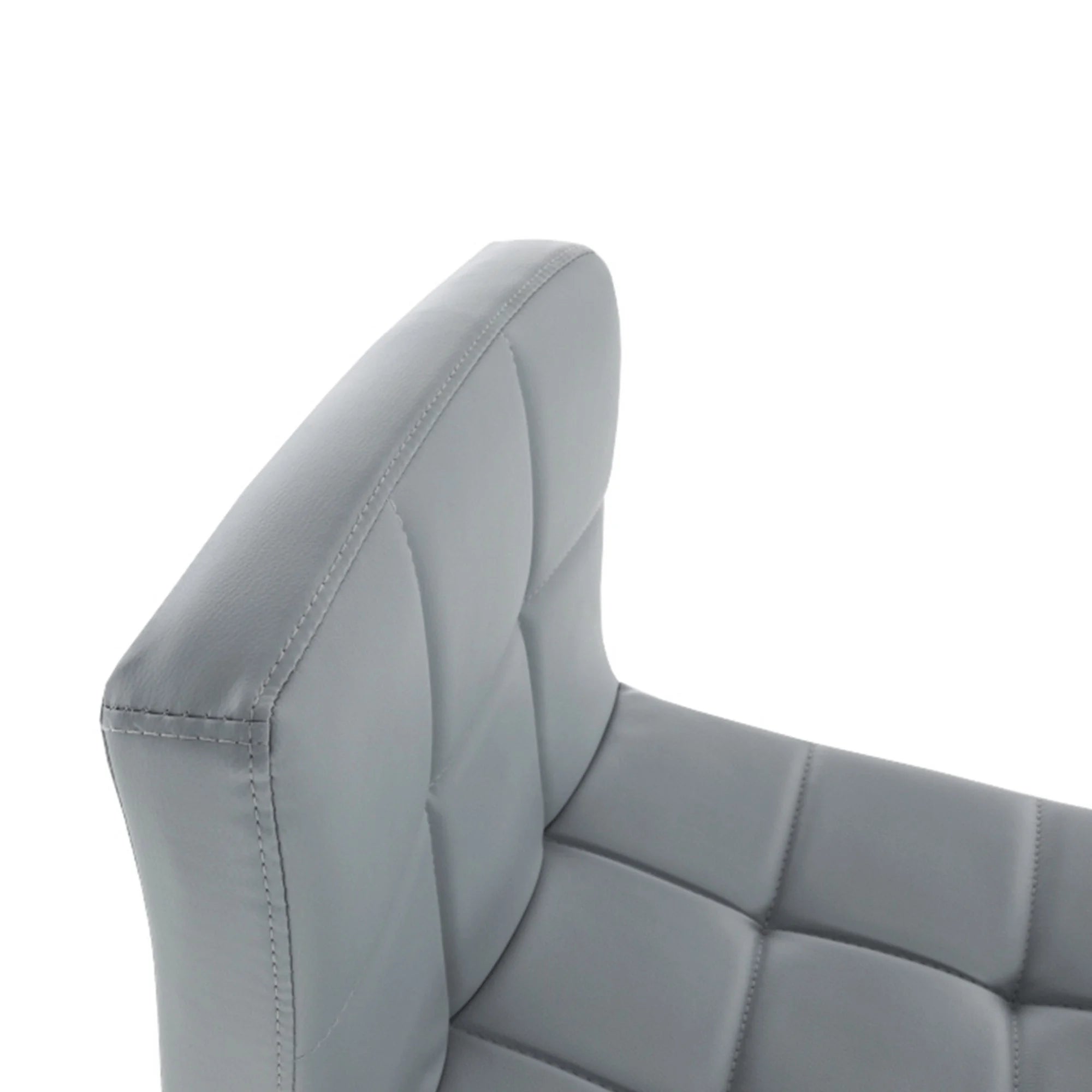 Scaun bar KANDY NEW, gri/crom, piele ecologica/metal, 40x41x87/107 cm