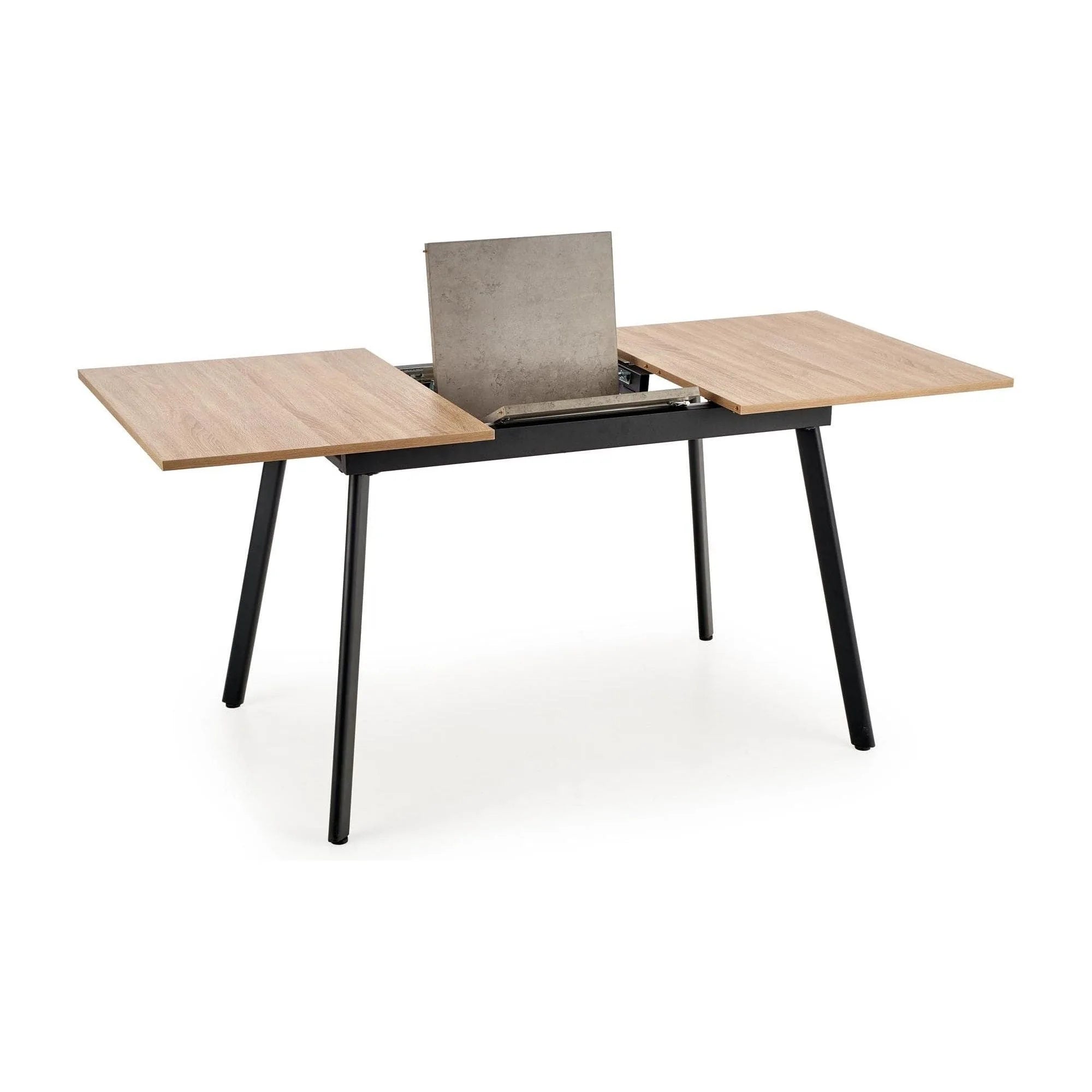 Masa extensibila ALBON, stejar sonoma/negru, 120/160x80x76 cm