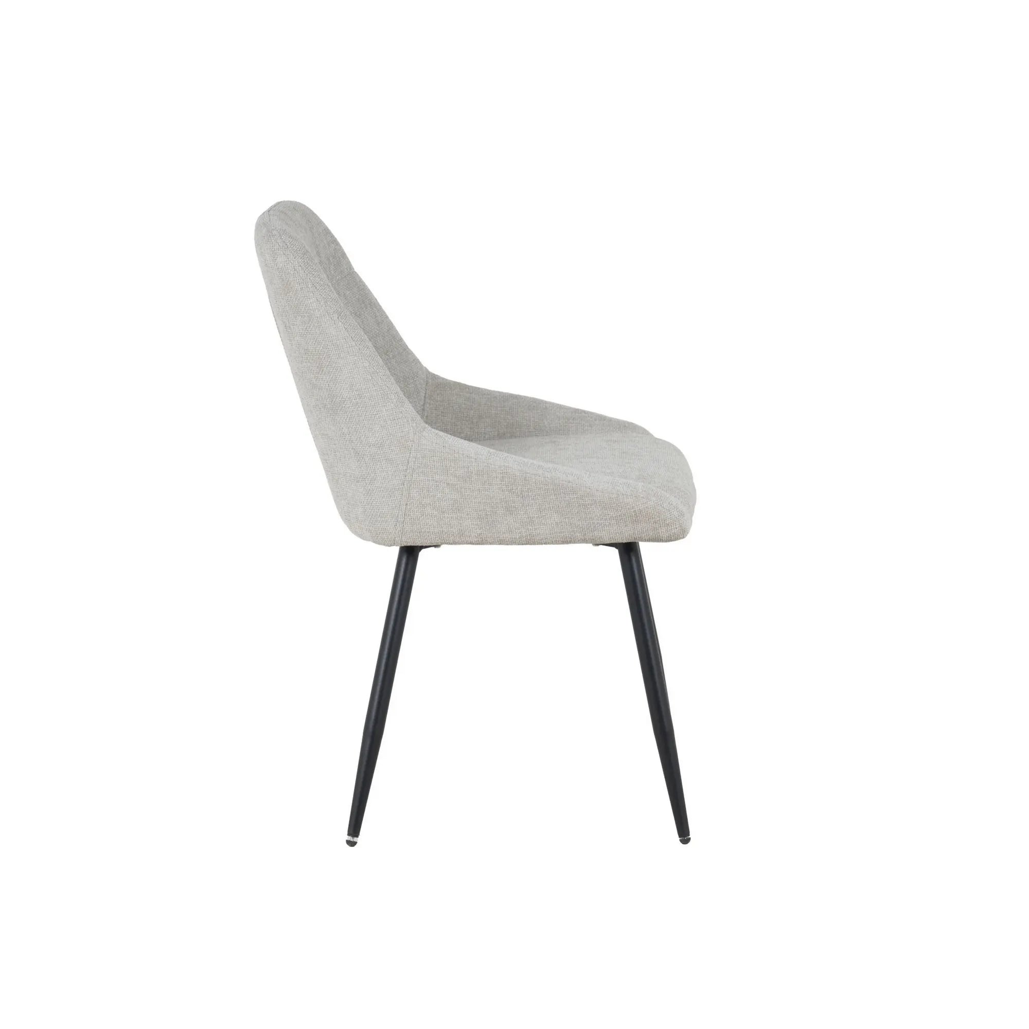 Scaun KENT, grej/negru, stofa clasica/metal, 50x60x84 cm