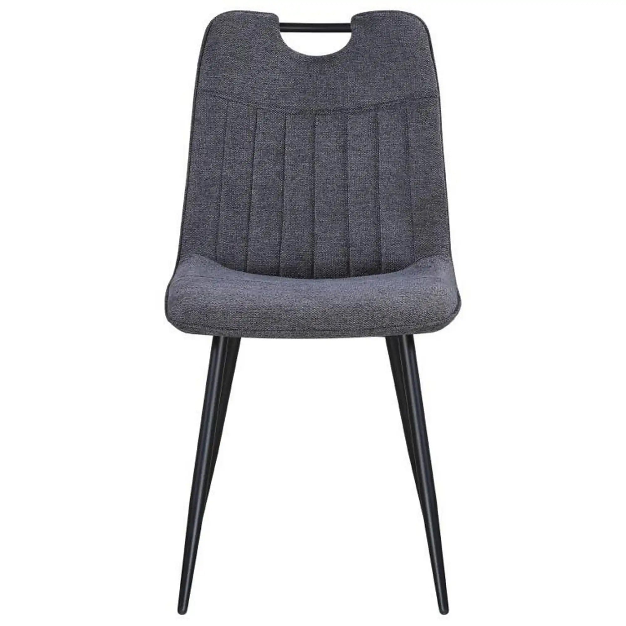 Scaun KIP, gri/negru, stofa clasica/metal, 45x59x89 cm