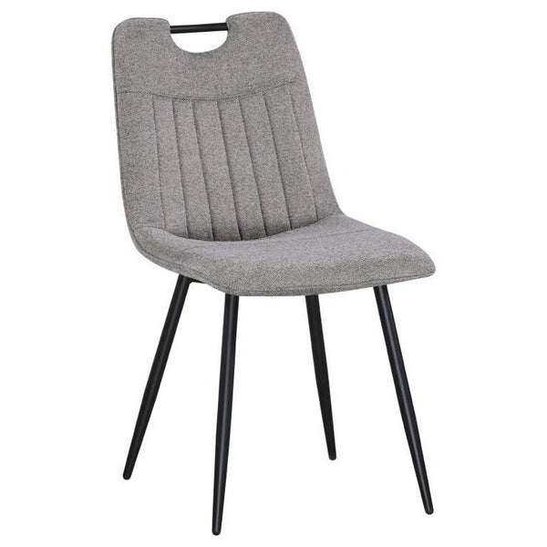 Scaun KIP, maro/negru, stofa clasica/metal, 45x59x89 cm