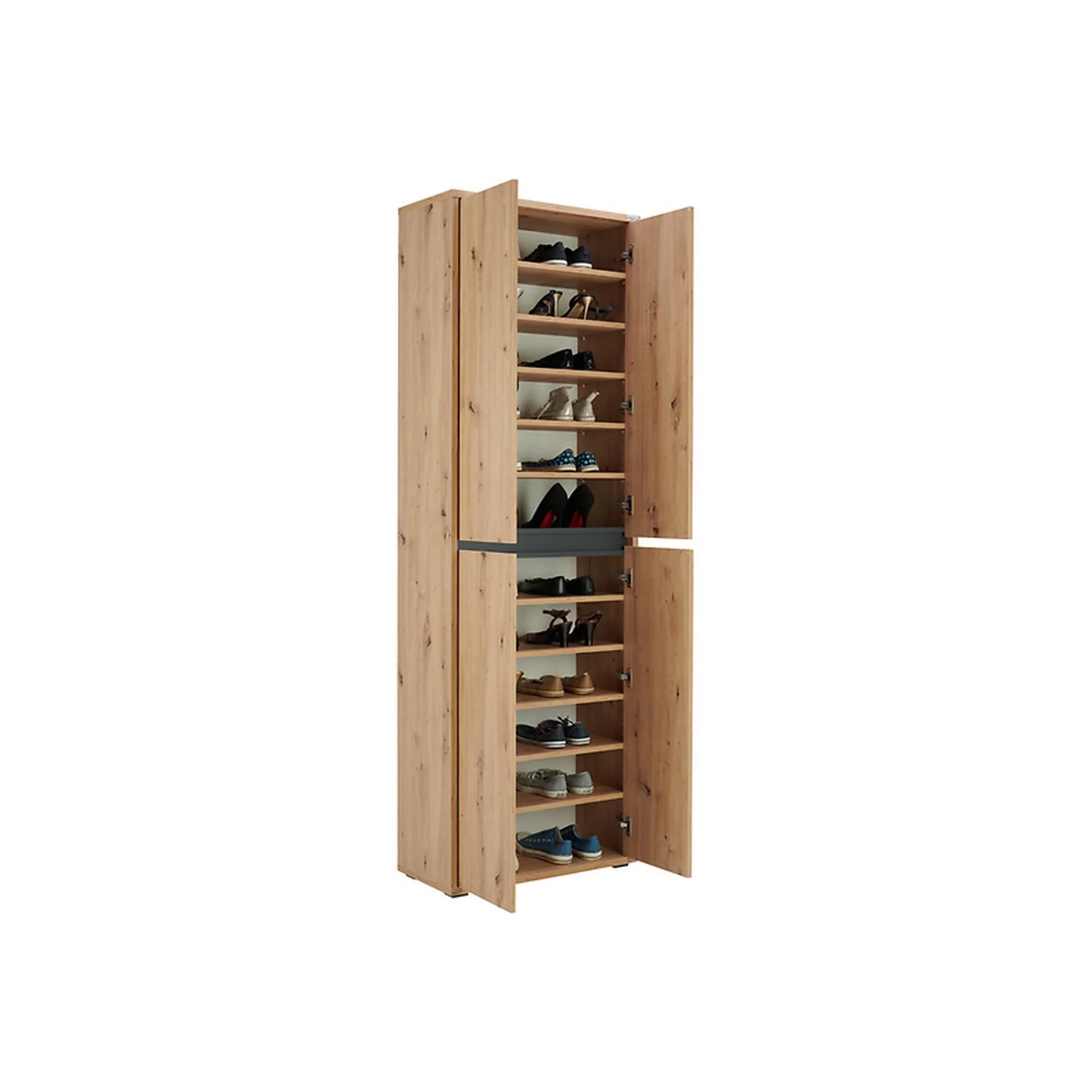 Pantofar LIV, stejar artisan/gri antracit, PAL laminat, 70x34x210 cm