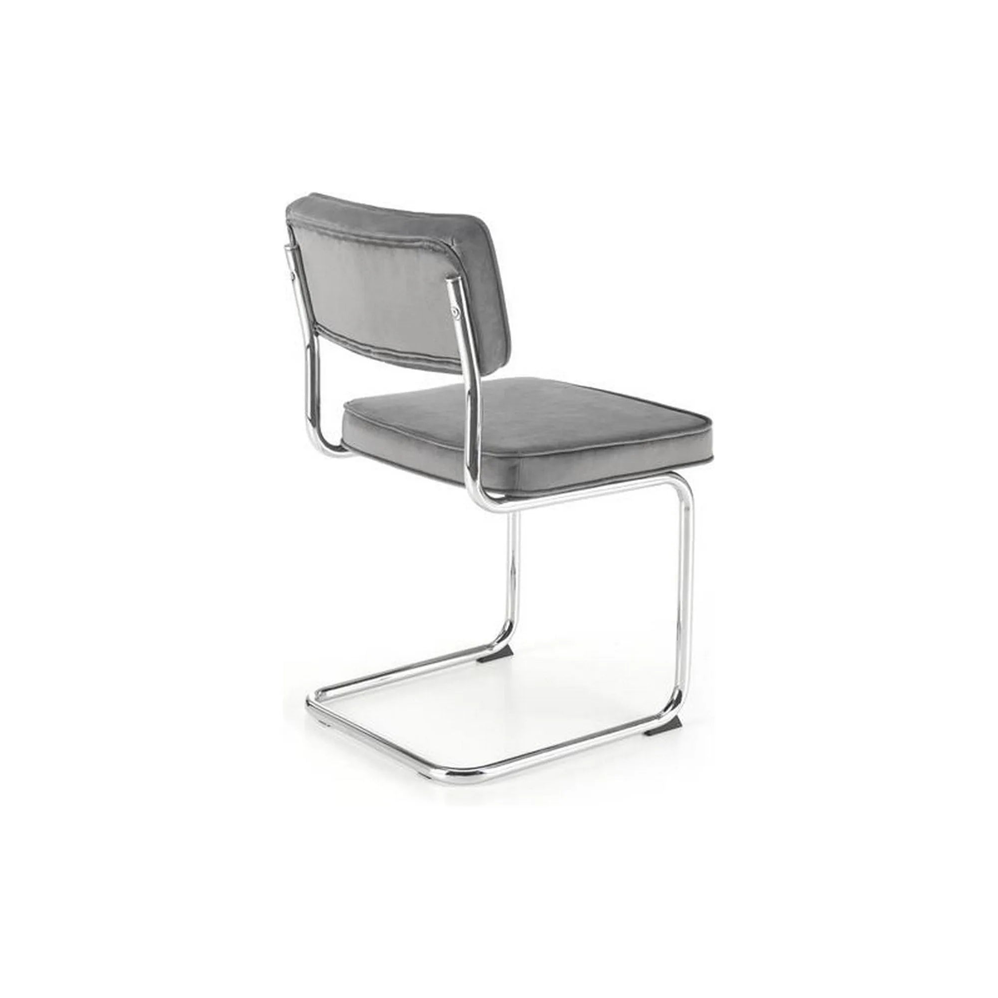 Scaun K510, gri/crom, stofa catifelata/otel, 49x55x85 cm