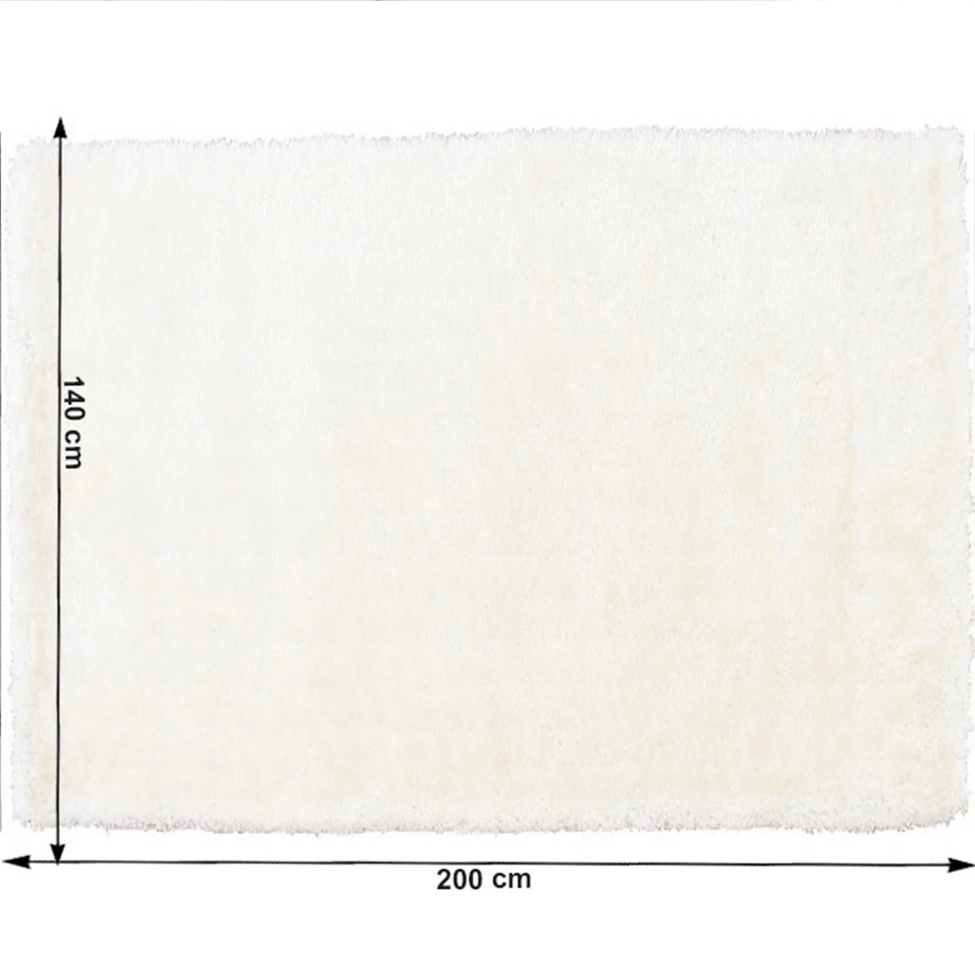 Covor AMIDA, 140x200 cm, forma dreptunghiulara, alb, poliester
