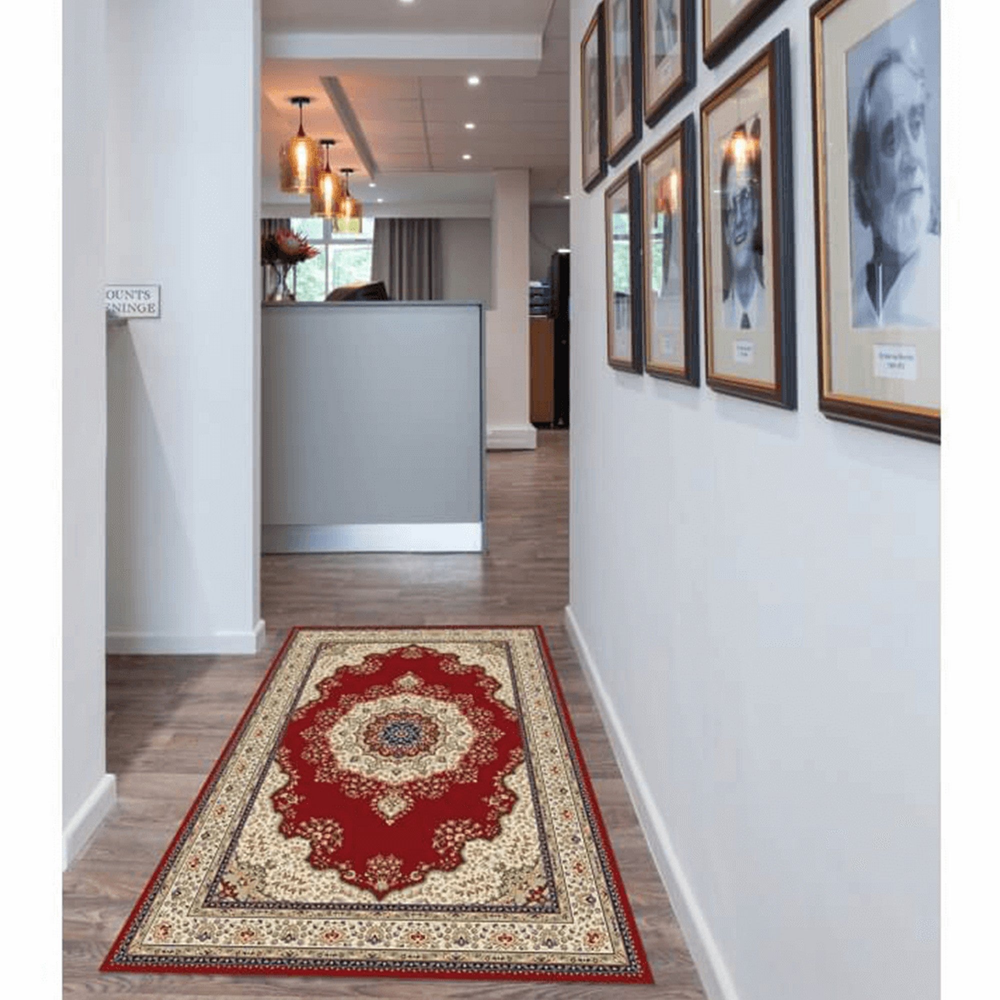 Covor KENDRA TYP 3, 67x120 cm, forma dreptunghiulara, polipropilena, visiniu/model oriental