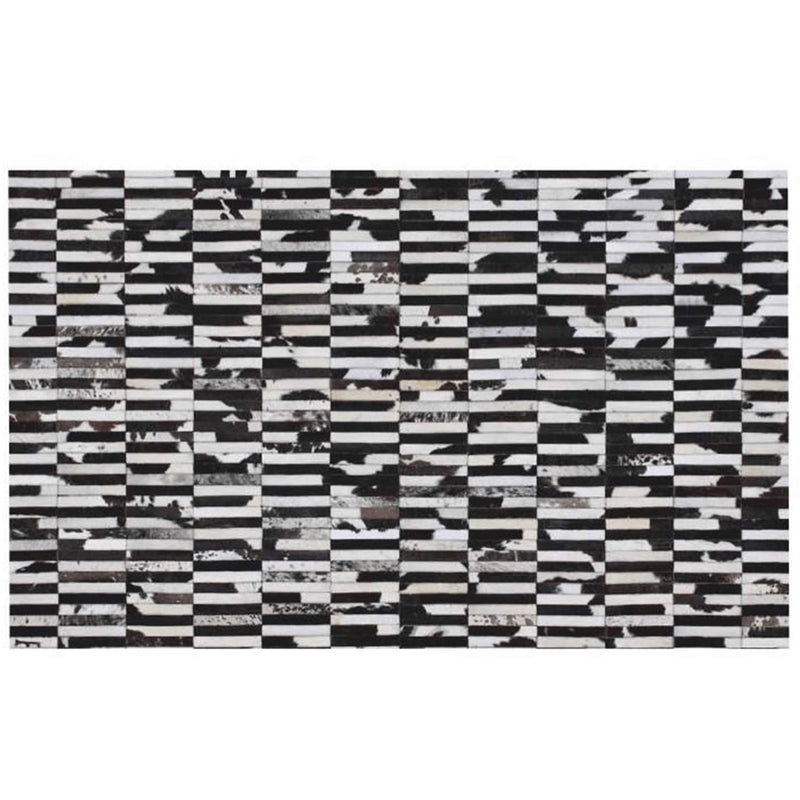 Covor de lux PIELE DE VITA TIP 6, maro/negru/alb, patchwork, 201x300
