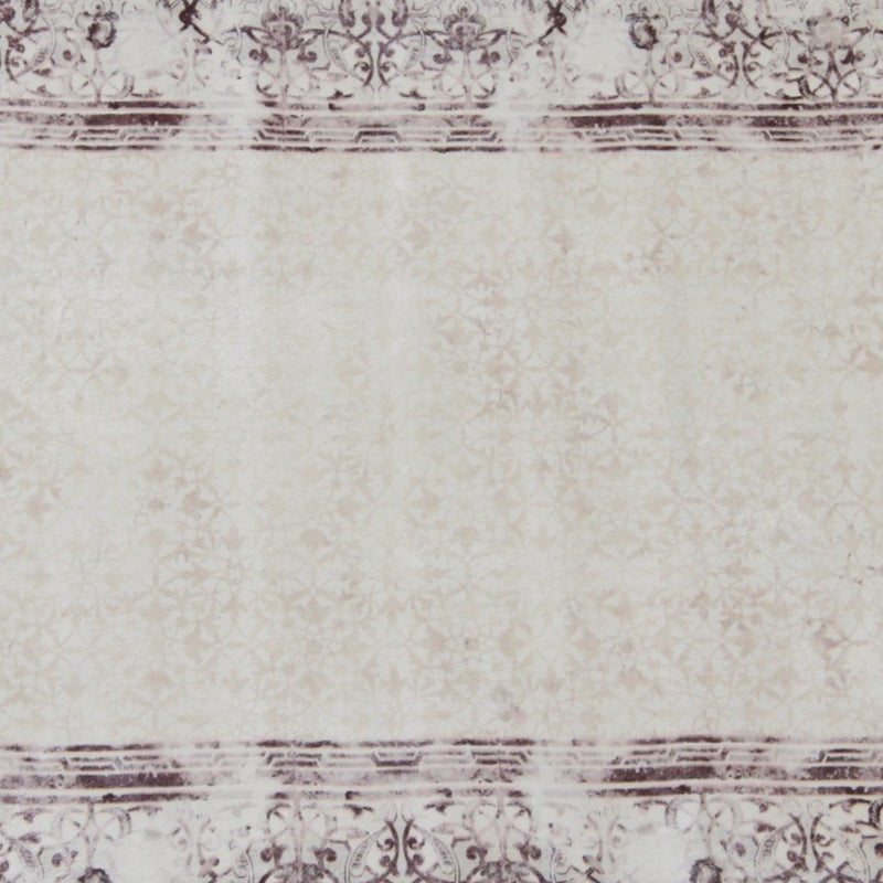 Covor LINON, 160x230 cm, forma deptunghiulara, poliester, alb cu imprimeu