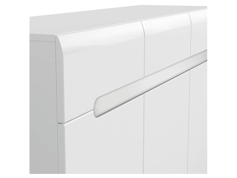 Comoda AZTECA TRIO, alb, 150x41x84 cm