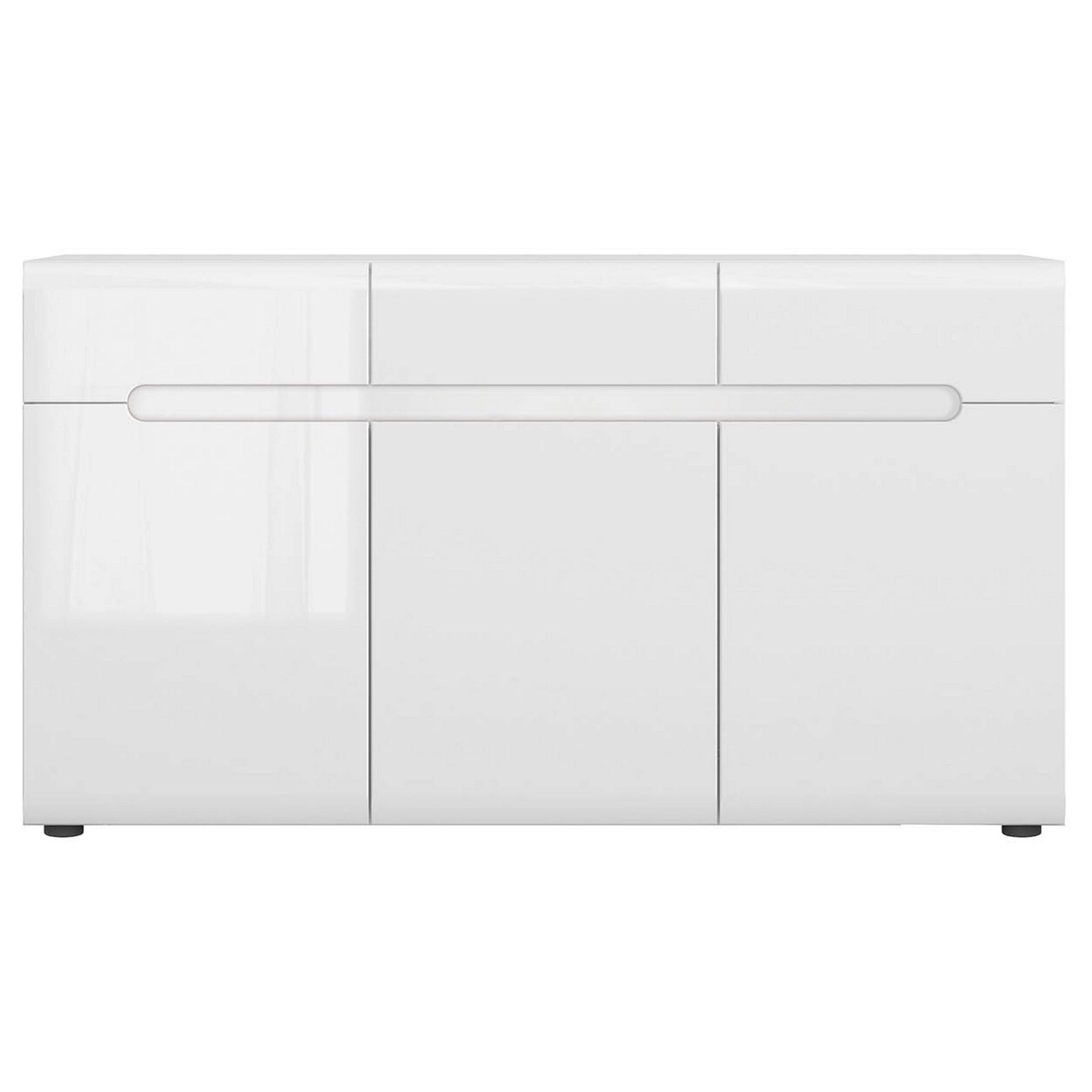 Comoda AZTECA TRIO, alb, 150x41x84 cm