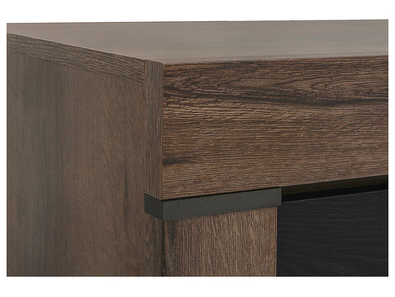 Comoda BALIN, negru/stejar, PAL, 160x45x85 cm