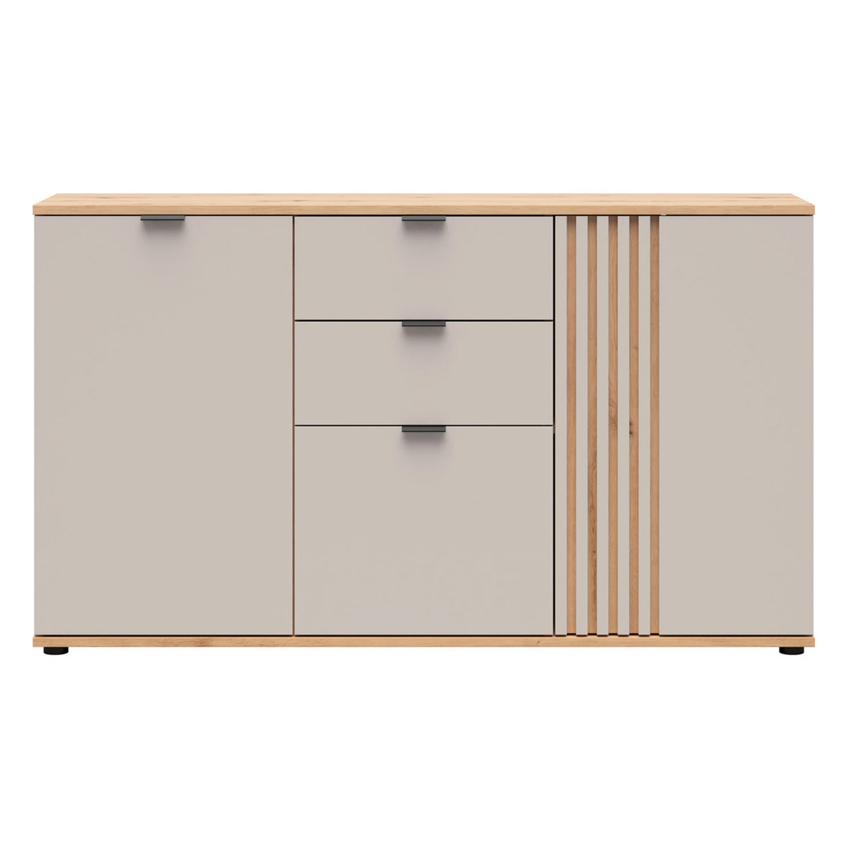 Comoda moderna dormitor BREVAS, stejar artisan/casmir, PAL, 150x40x87 cm