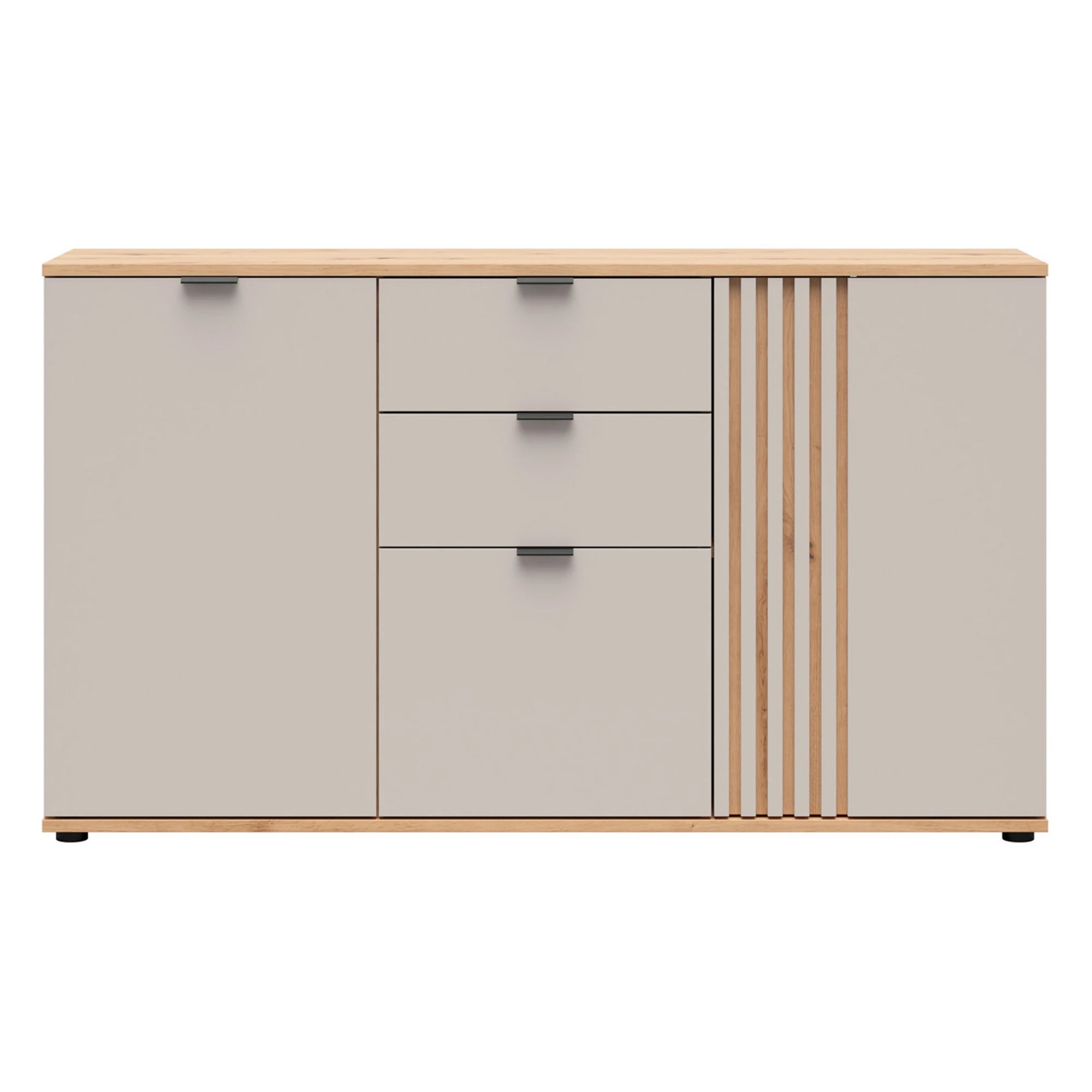Comoda moderna dormitor BREVAS, stejar artisan/casmir, PAL, 150x40x87 cm