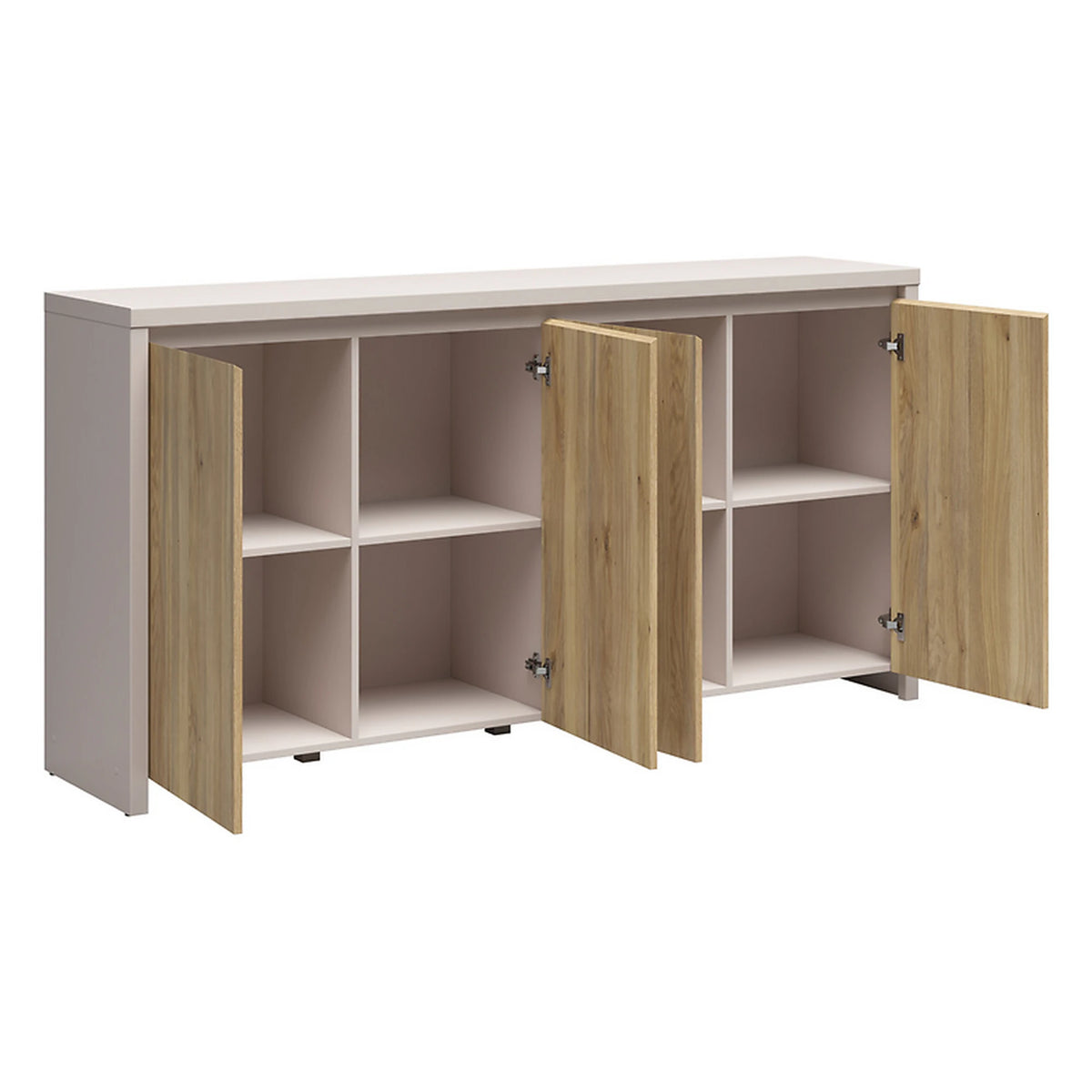 Comoda KASPIAN, casmir/stejar, PAL, 182x40x94 cm