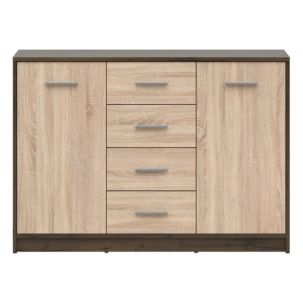 Comoda NEPO PLUS, stejar nobil/stejar sonoma, PAL laminat, 119x34x84 cm