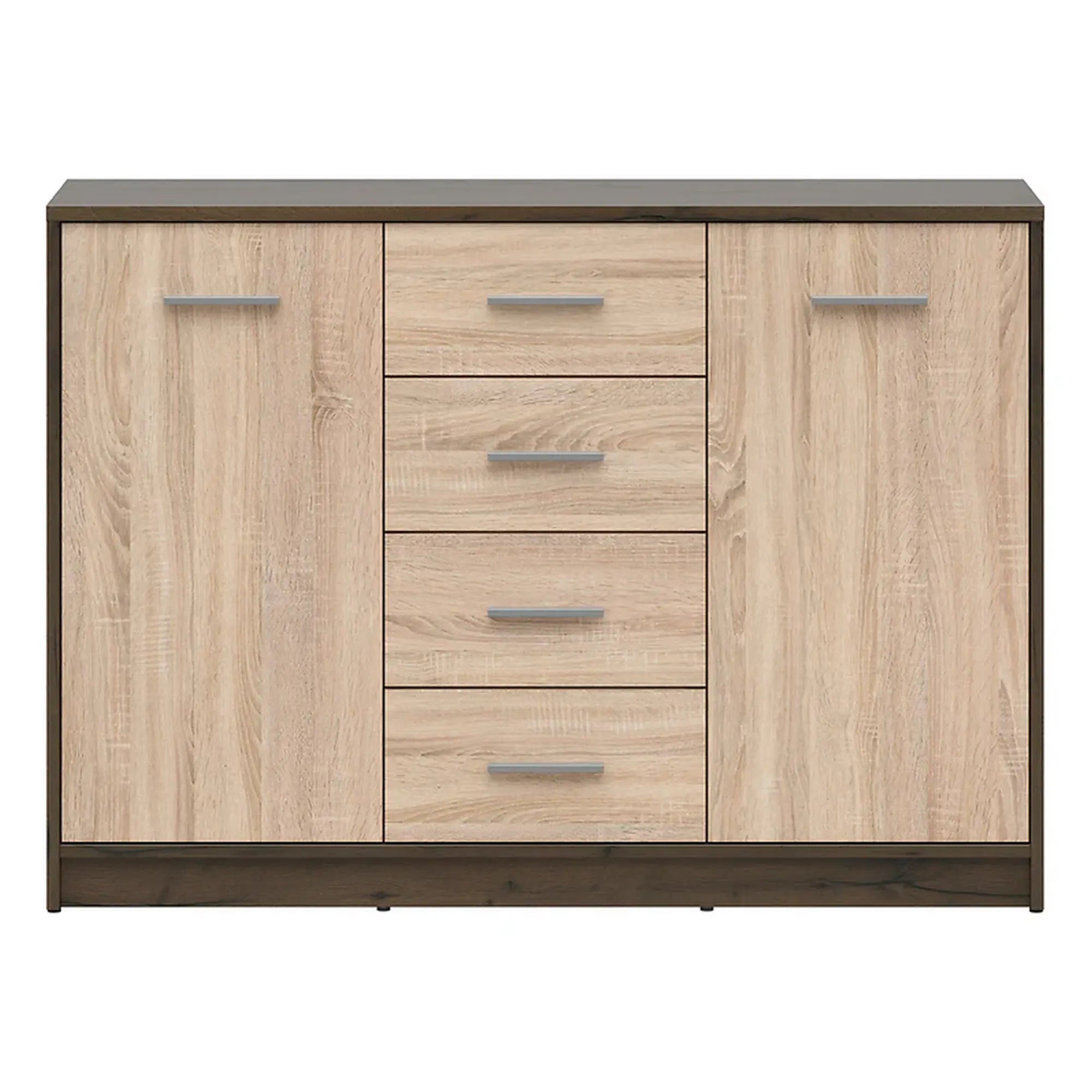Comoda NEPO PLUS, stejar nobil/stejar sonoma, PAL laminat, 119x34x84 cm