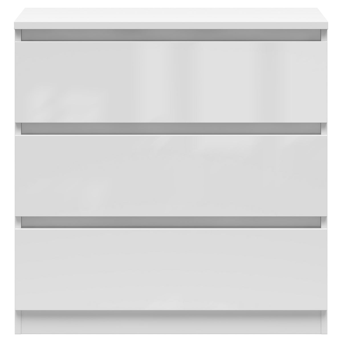Comoda TETRIX, alb lucios, PAL laminat, 75x45x76 cm