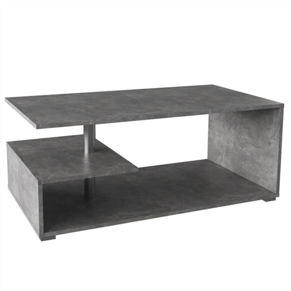 Masuta de cafea DORISA, gri ciment, PAL/plastic, 110x60x45 cm