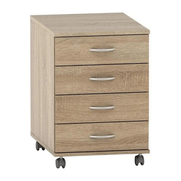 Noptiera TEMPO ASISTENT NEW 015, stejar sonoma, PAL melaminat, cu 4 sertare, 43x60x61 cm