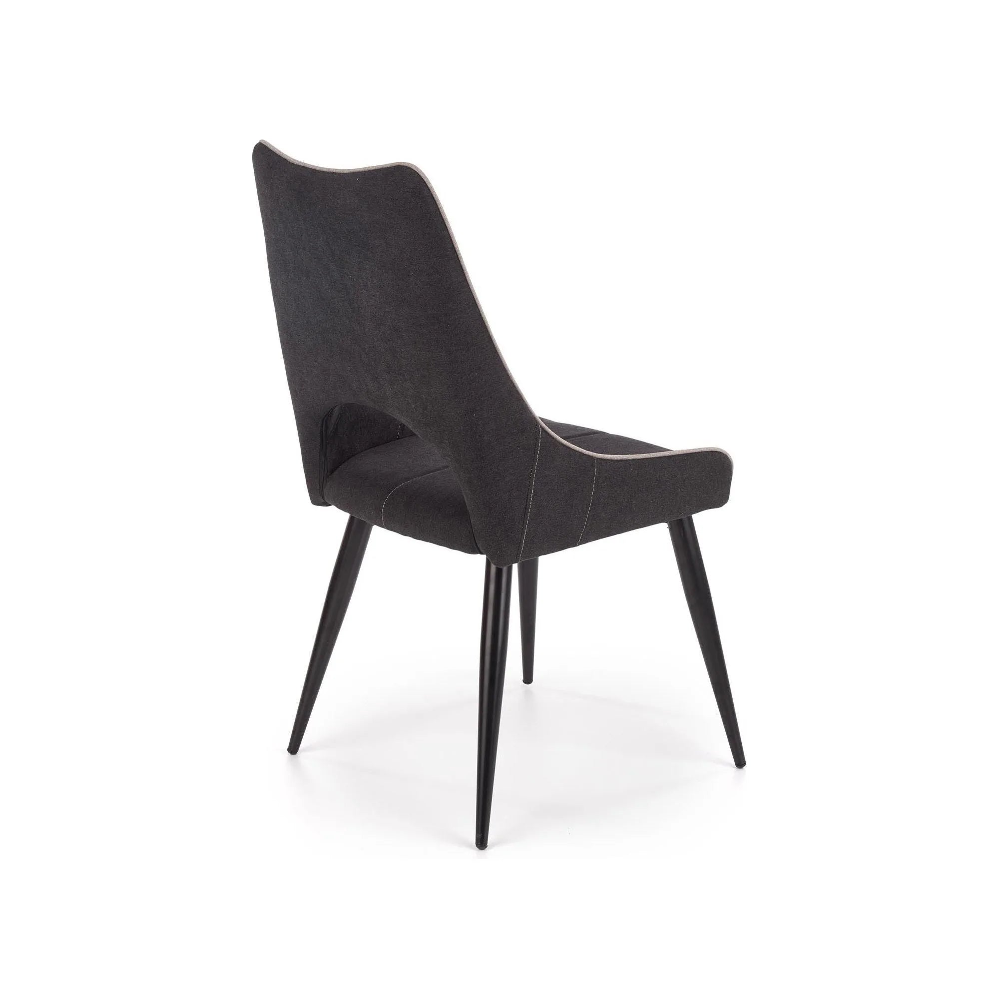 Scaun K369, gri inchis/negru, stofa clasica/otel, 48x58x92 cm