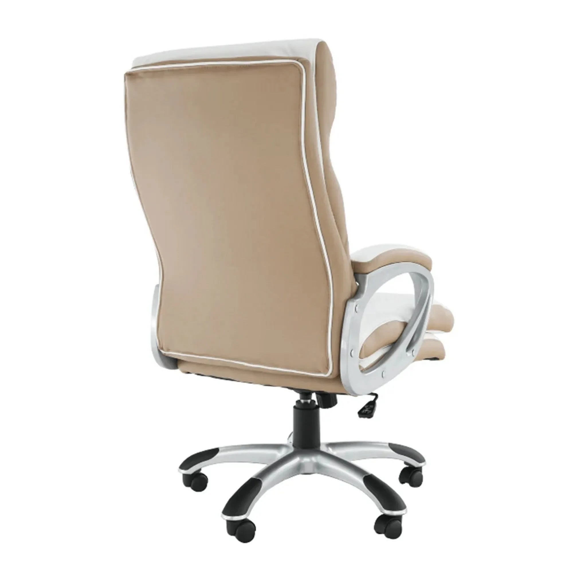 Scaun birou KOLO, alb/maro, piele ecologica, 66x77x112/120 cm