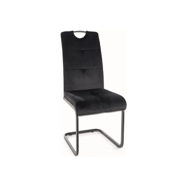 Scaun AXO, negru, stofa catifelata/metal, 43x47x101 cm