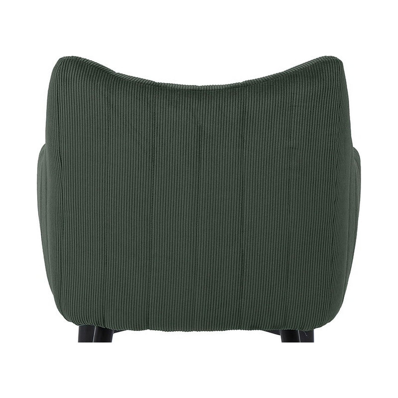 Scaun MONTE, verde/negru, stofa raiata/metal, 59x46x87 cm