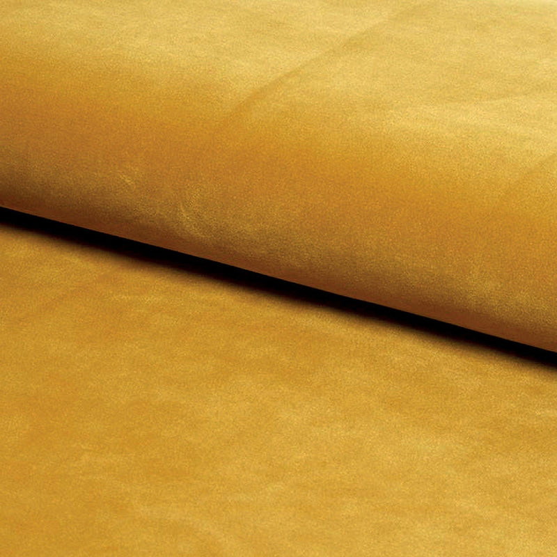 Scaun NORTE, galben mustar/negru, stofa catifelata/metal, 76x40x75 cm