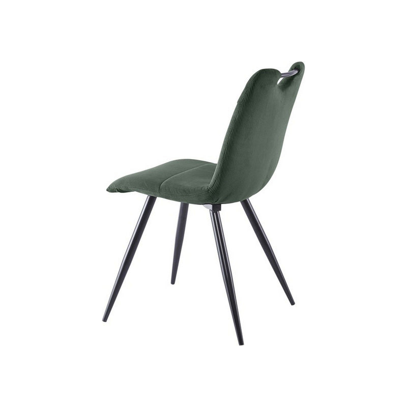 Scaun ORFE,  verde/negru, stofa raiata/metal, 45x40x86 cm
