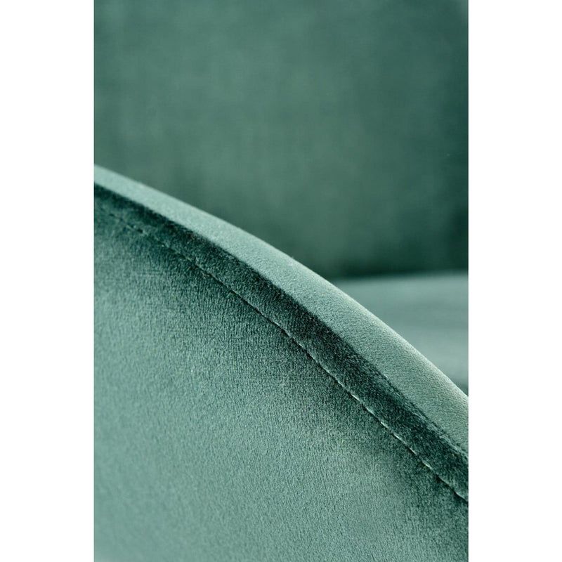Scaun K479, verde/negru, stofa catifelata/metal, 49x60x91 cm