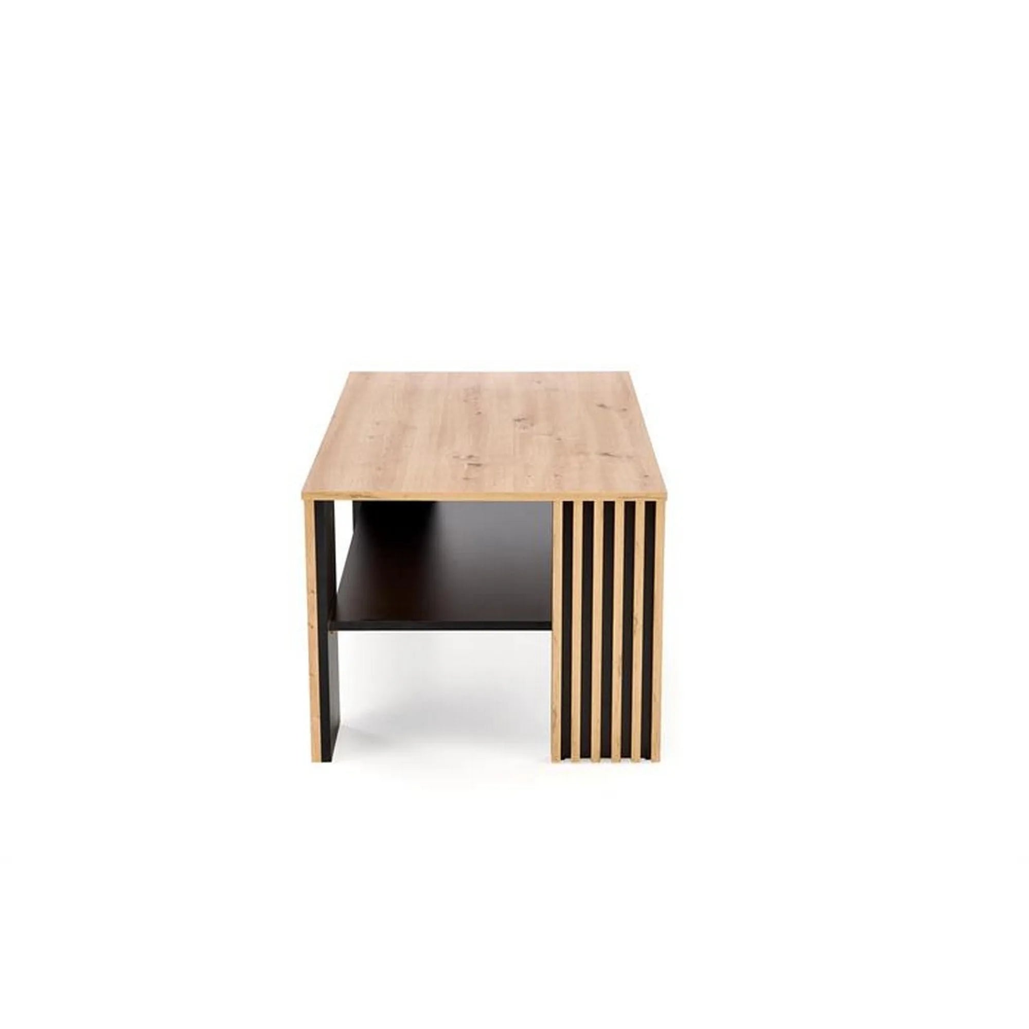 Masuta cafea FEMINA, stejar/negru, PAL laminat, 110x65x52 cm