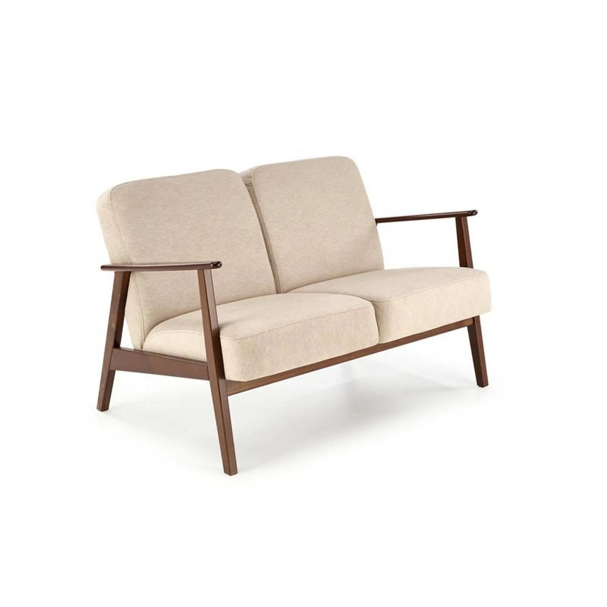 Canapea MILANO 2S, stofa catifelata bej - Castel 15, 120x77x77 cm