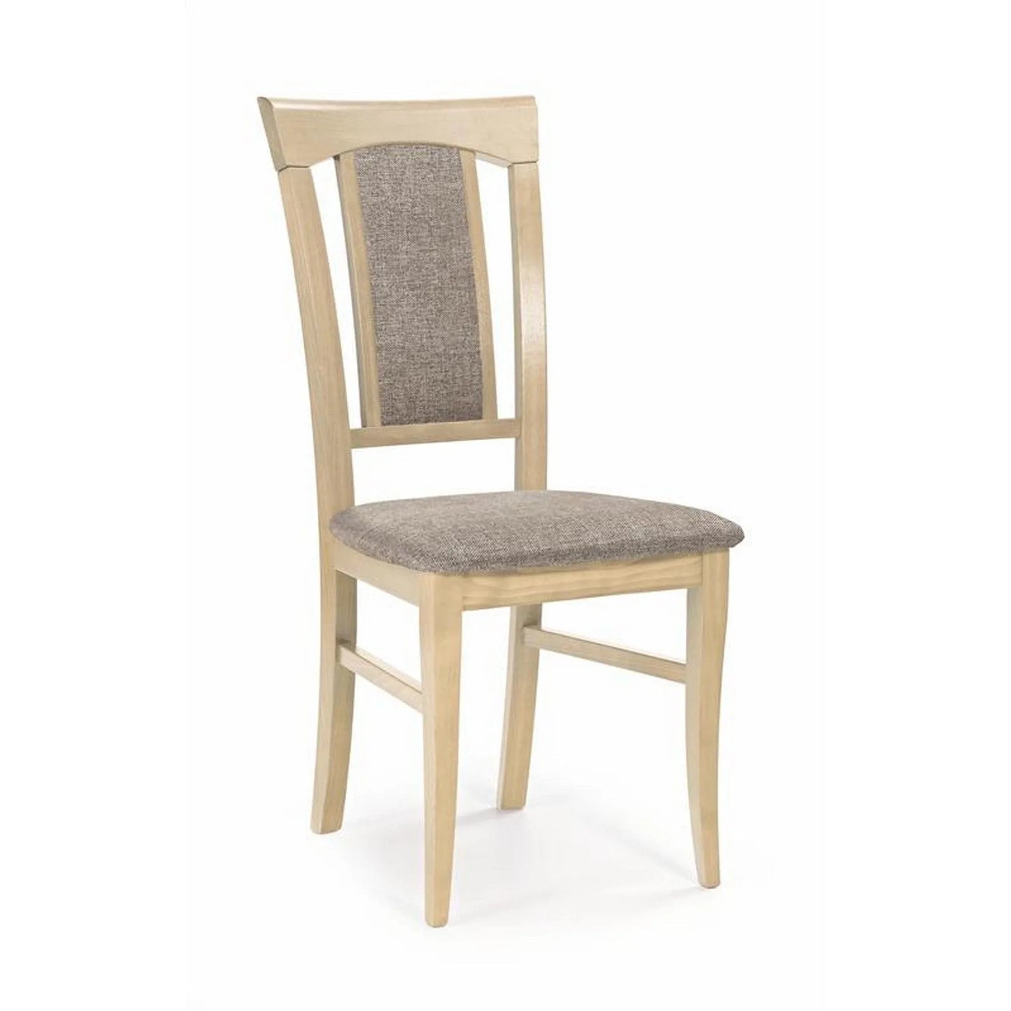 Scaun Konrad, gri/stejar sonoma, stofa clasica/lemn de fag, 46x57x96 cm