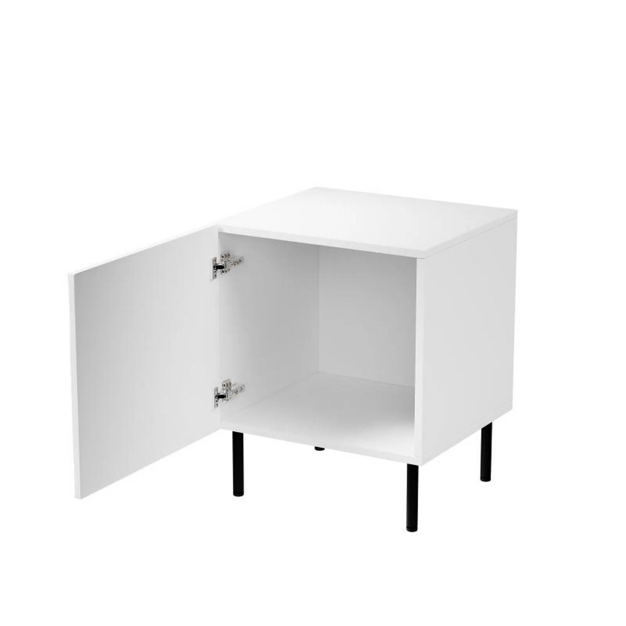 Noptiera JUNGLE, alb/negru, PAL/metal, 44x41x54 cm
