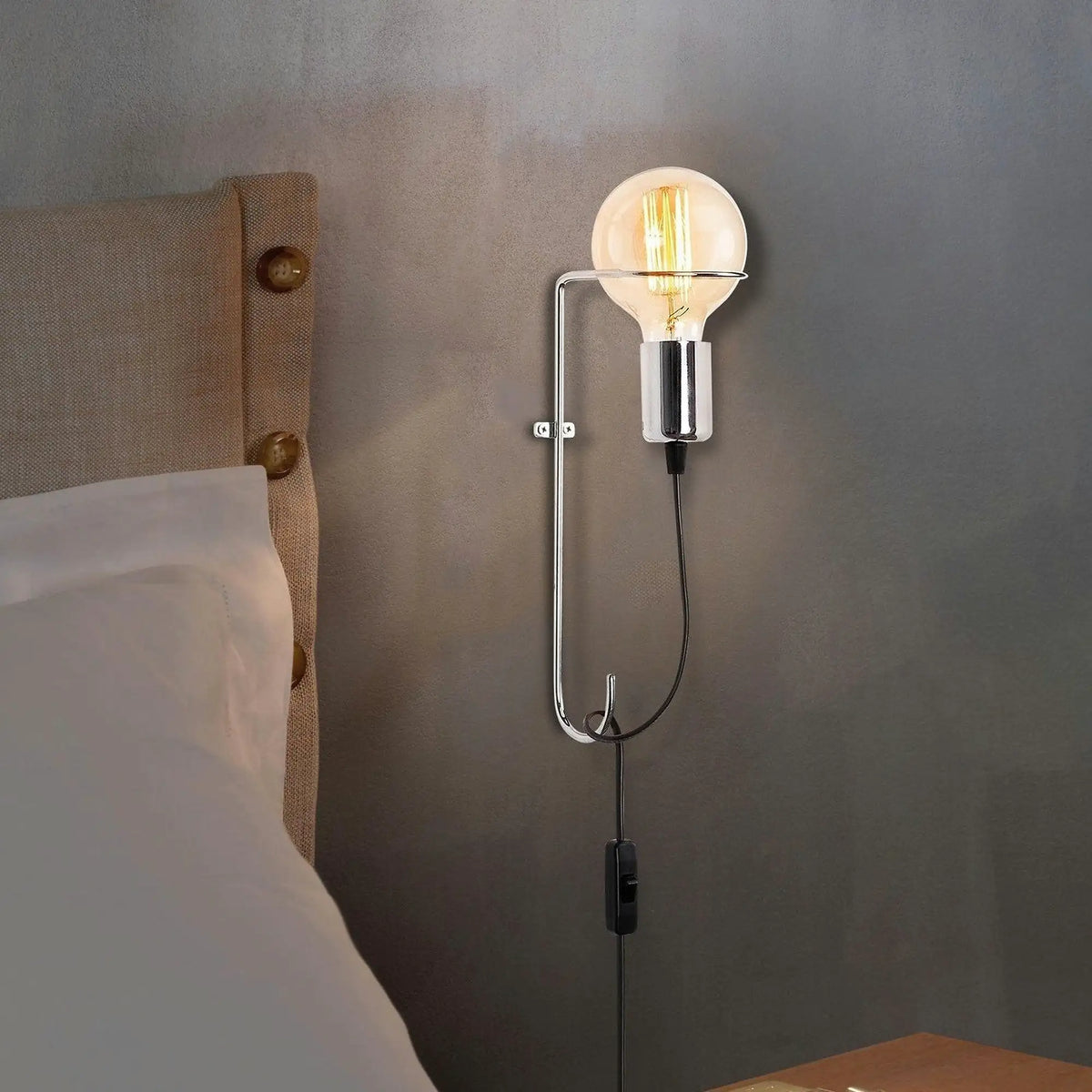 Lampa perete 3663, crom, metal, 9x15x30 cm
