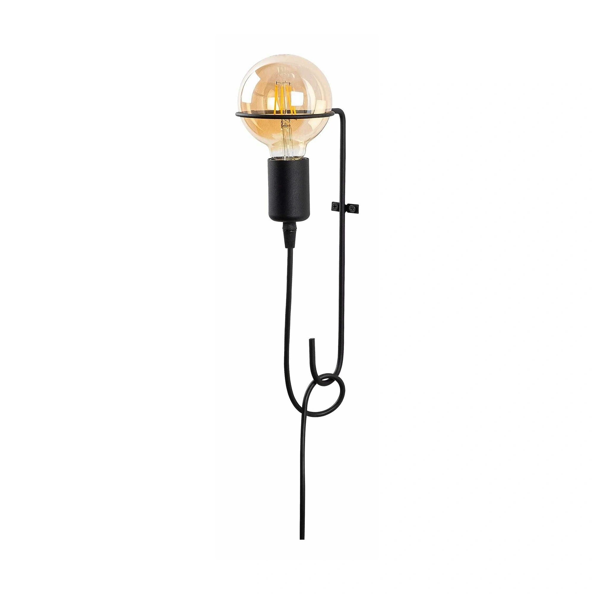 Lampa perete 3664, negru, metal, 9x30 cm