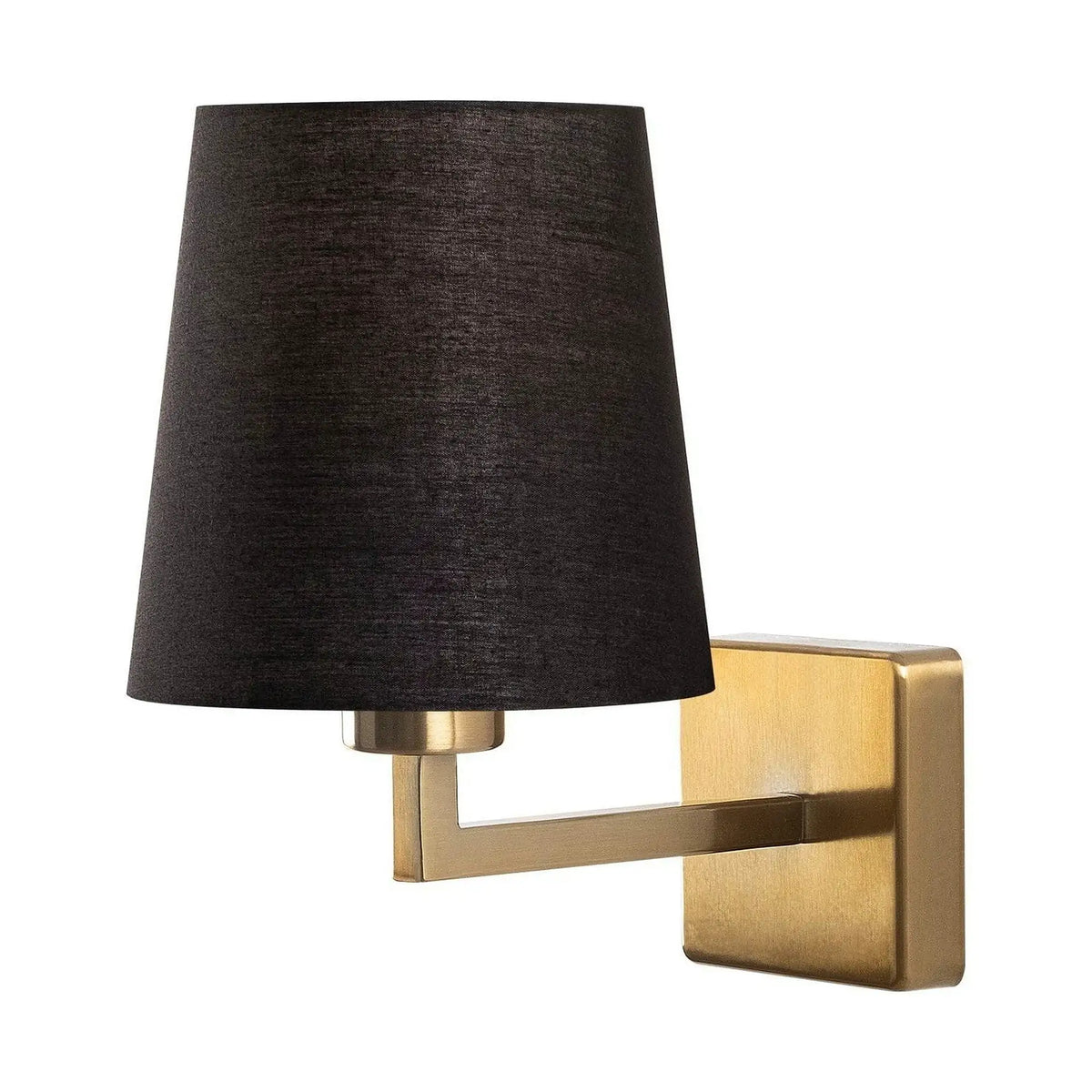 Lampa perete 4654, negru/auriu, metal/material textil, 18x24x30 cm