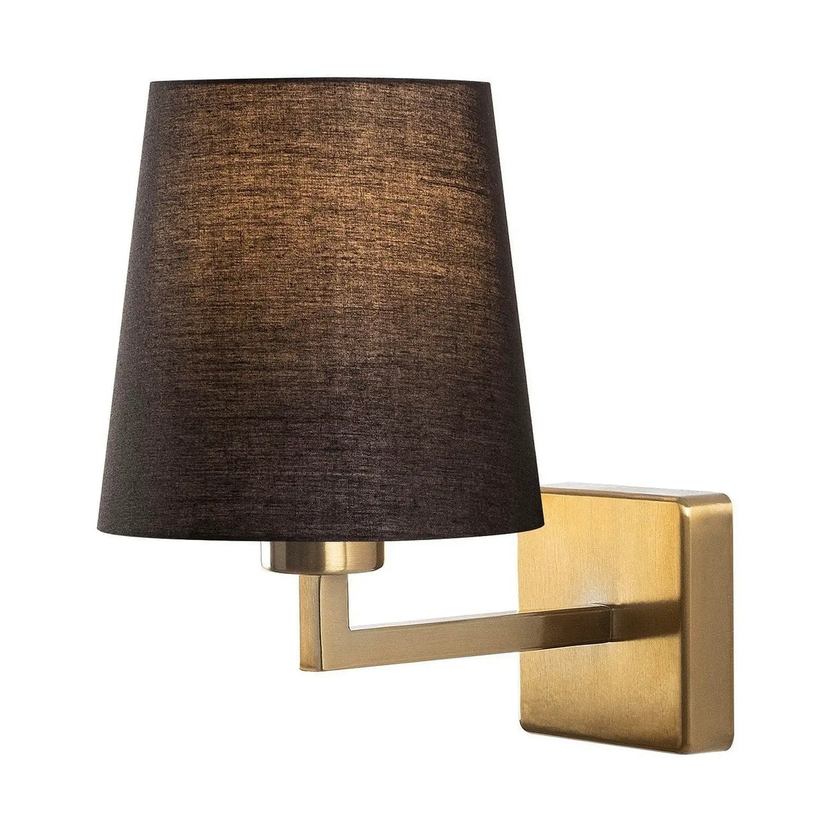 Lampa perete 4654, negru/auriu, metal/material textil, 18x24x30 cm