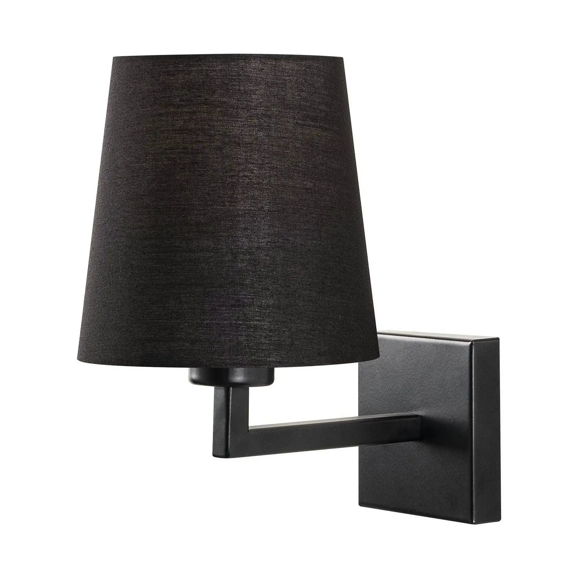 Lampa perete 4658, negru, metal/material textil, 18x24x30 cm
