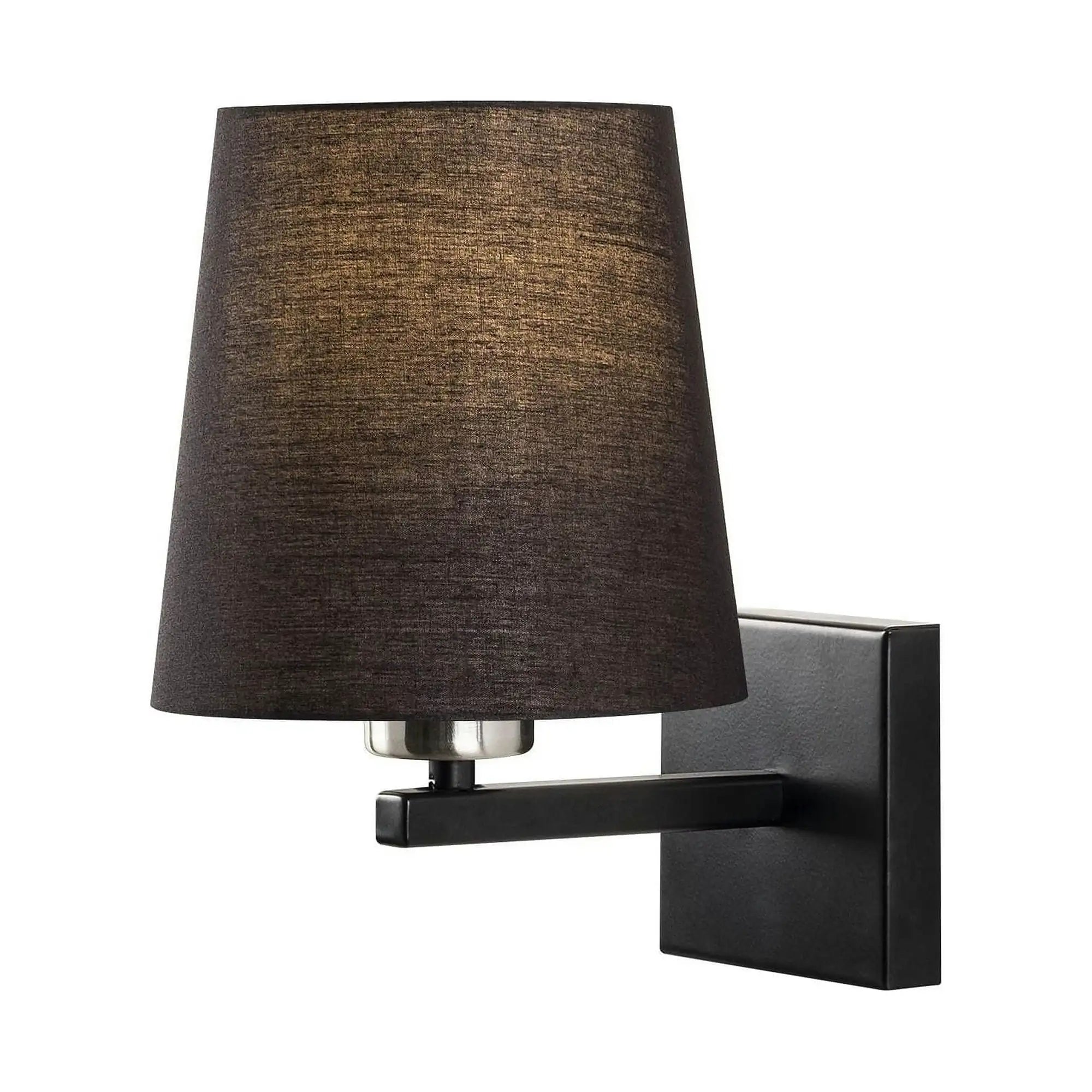 Lampa perete 4664, negru, metal/material textil, 18x22x28 cm