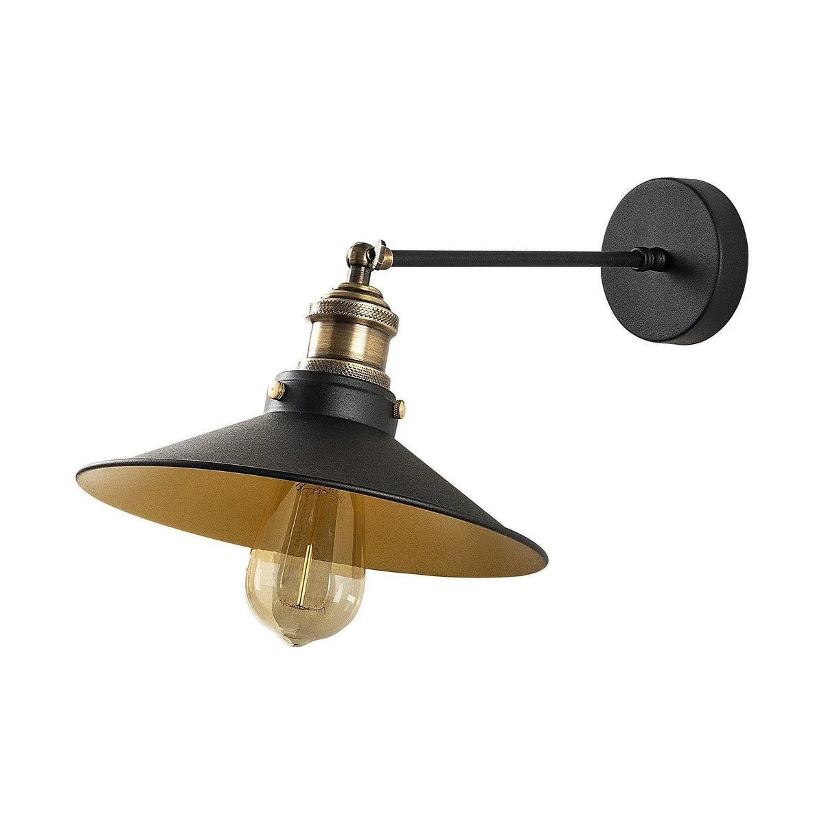 Lampa perete 892OPV1233, negru, metal, 25x40/45x20 cm