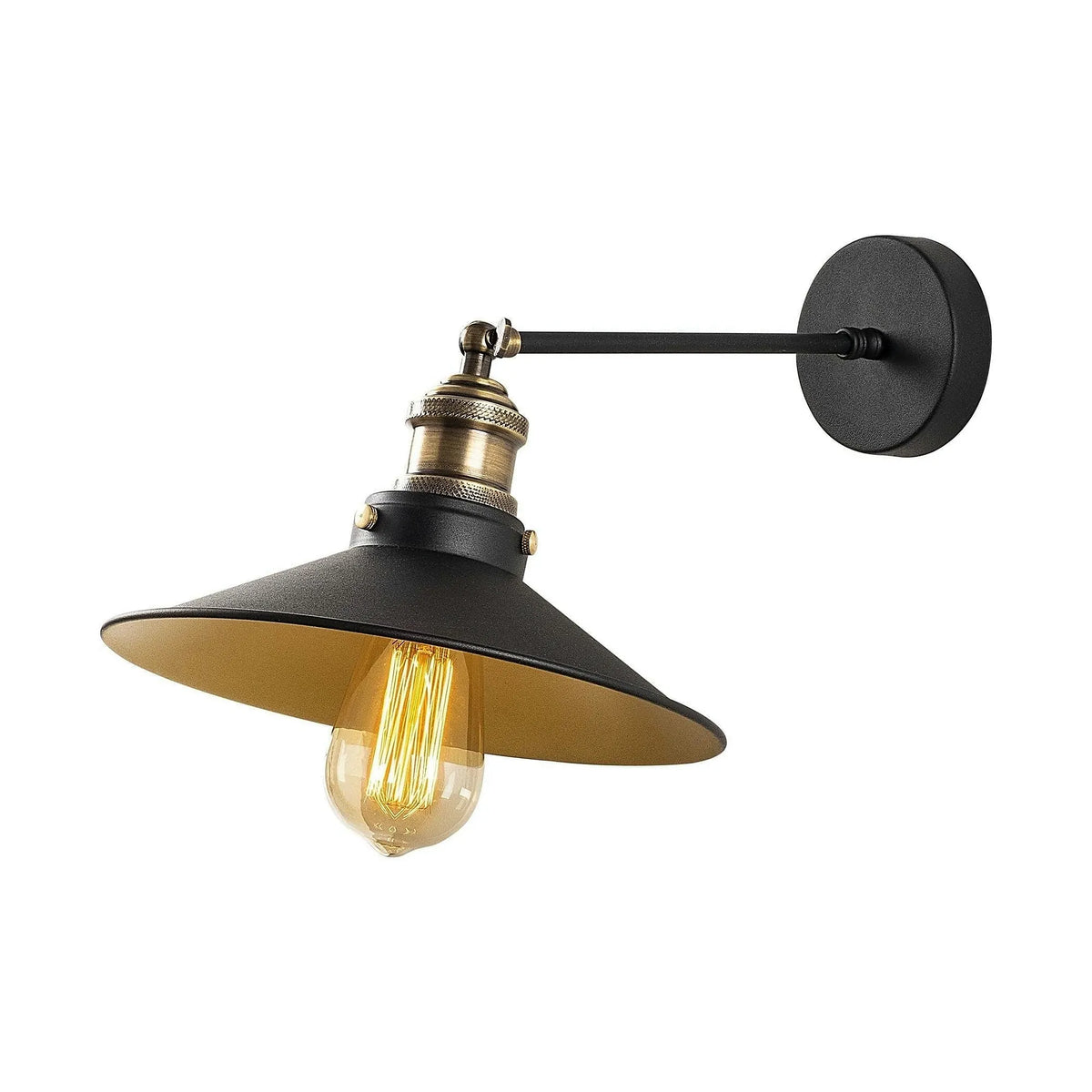 Lampa perete 892OPV1233, negru, metal, 25x40/45x20 cm