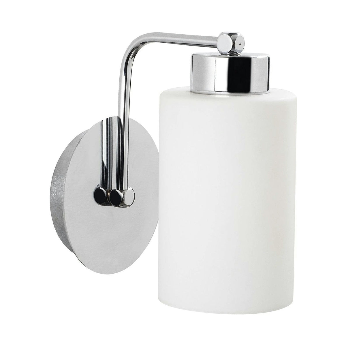 Lampa perete BALCOVA N-340, crom/alb, metal/sticla, 10x19x19 cm