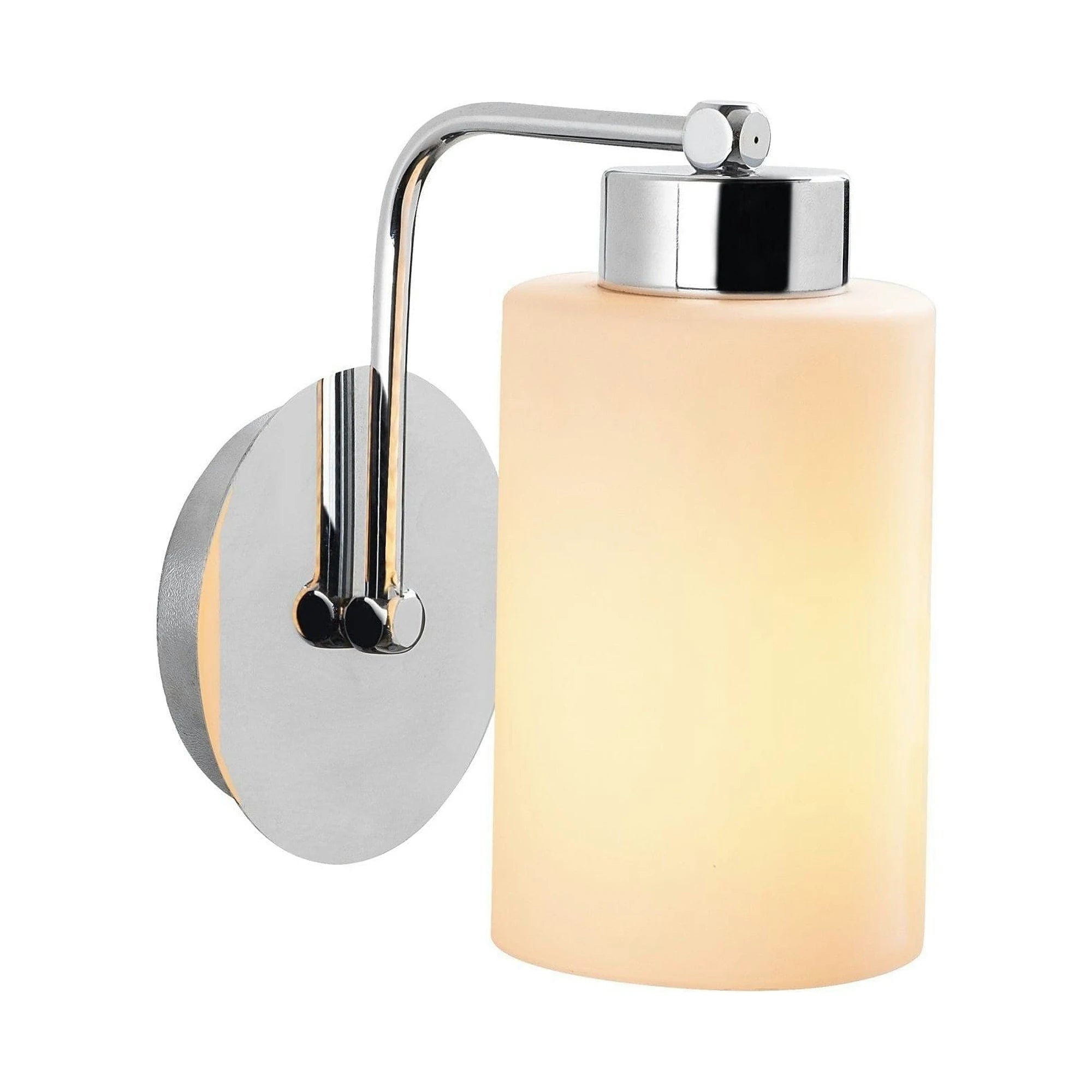 Lampa perete BALCOVA N-340, crom/alb, metal/sticla, 10x19x19 cm