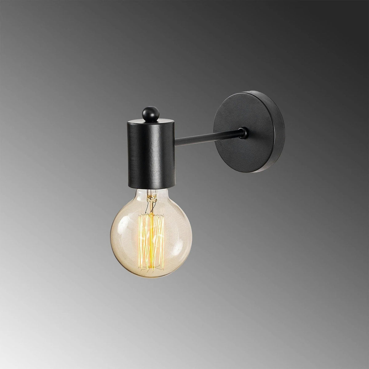 Lampa perete HEXA-6951, negru, metal, 6x21x10 cm